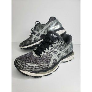 Asics Womens Gel Nimbus 18 Lite Running Shoes Black T6E5N Low Top Lace Up 8.5